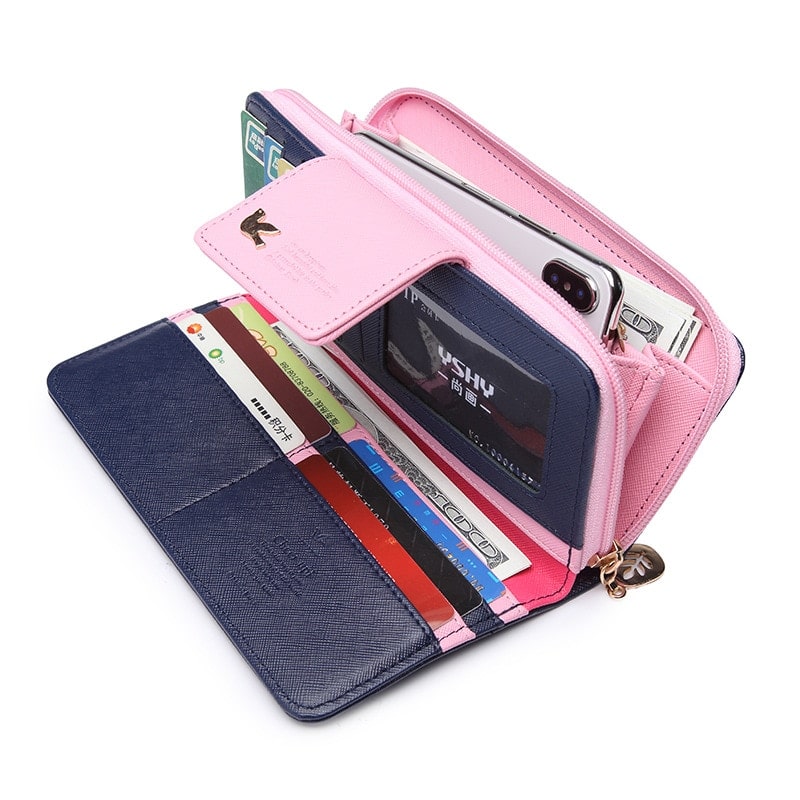 Fashionable Faux Leather Wallet with Credit Card Holder
