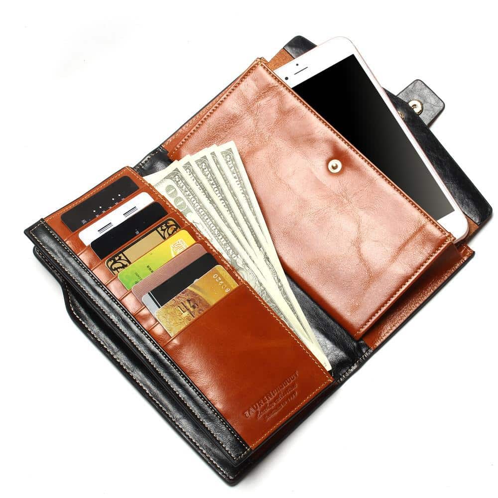 Leather Long Wallet