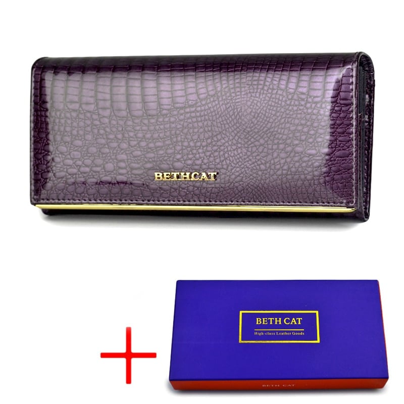 Stylish Long Patent Leather Wallet
