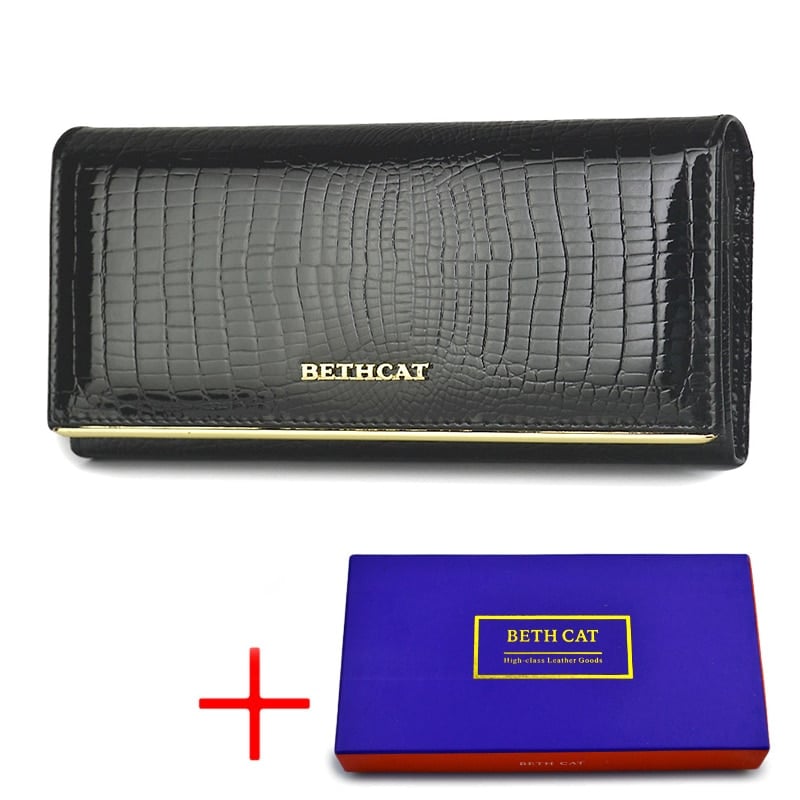 Stylish Long Patent Leather Wallet