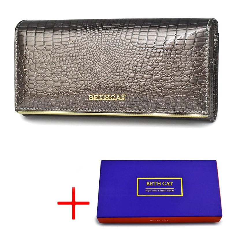 Stylish Long Patent Leather Wallet