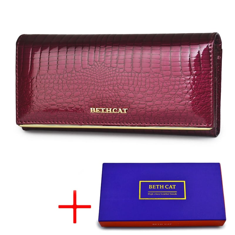 Stylish Long Patent Leather Wallet