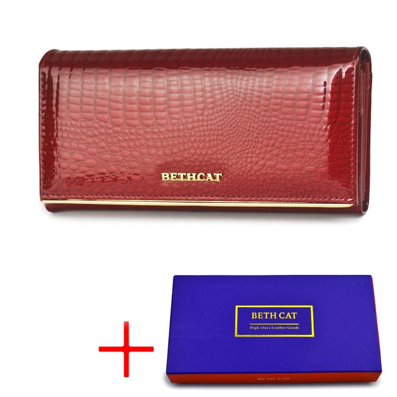 Stylish Long Patent Leather Wallet