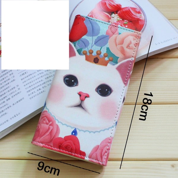 Soft Cat Printed Long Wallets
