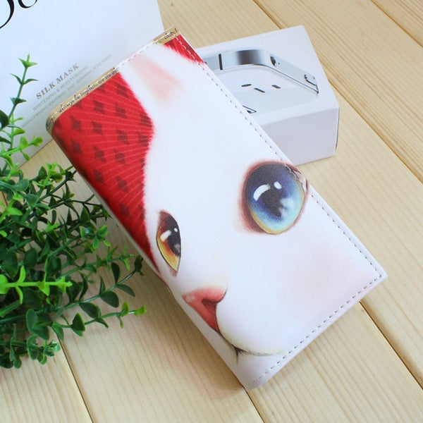 Soft Cat Printed Long Wallets