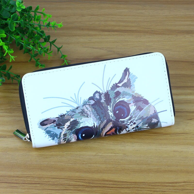 Soft Cat Printed Long Wallets