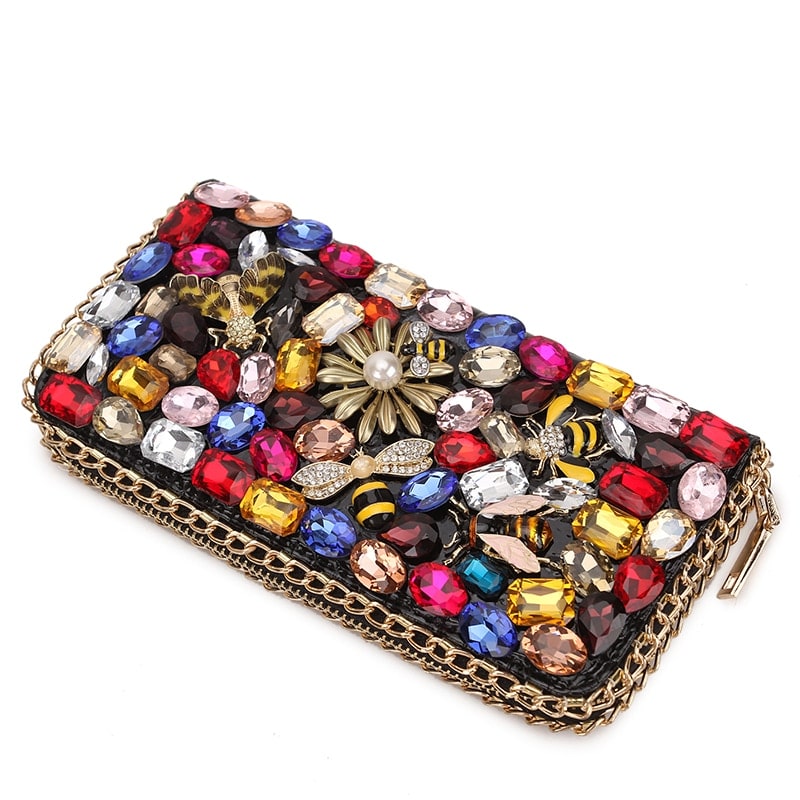 Fashion Crystal Embelished Wallet