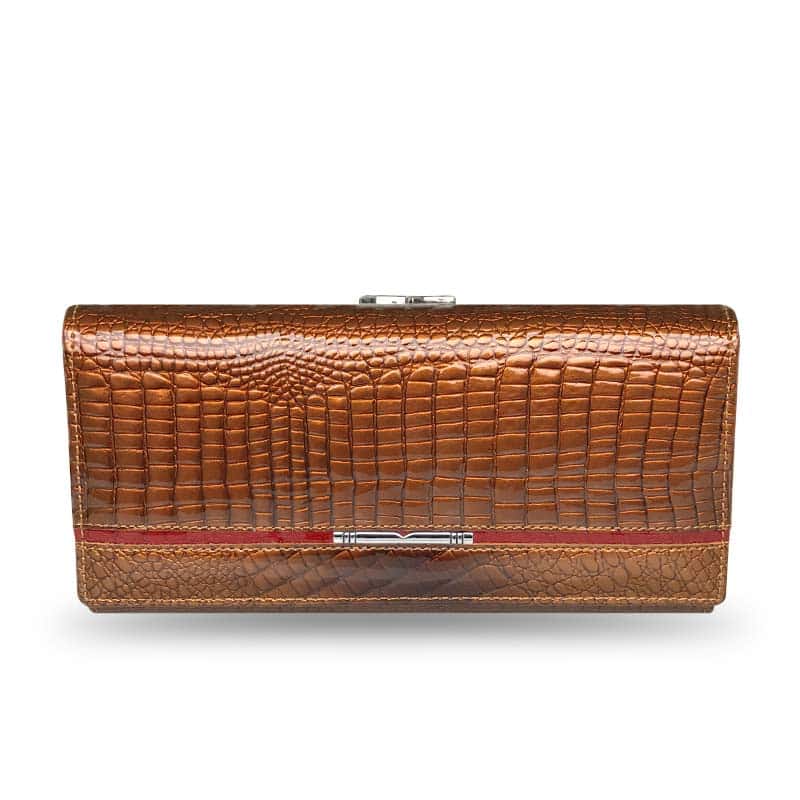 Colorful Genuine Leather Trifold Wallet for Women