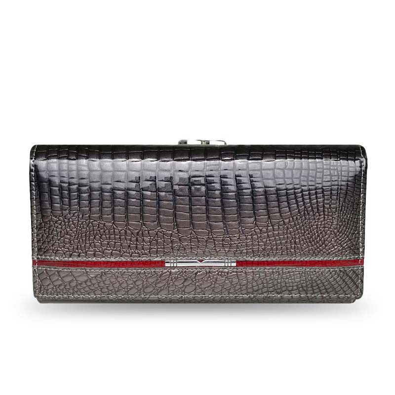 Colorful Genuine Leather Trifold Wallet for Women