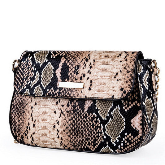 Serpentine Printed Shoulder Bag