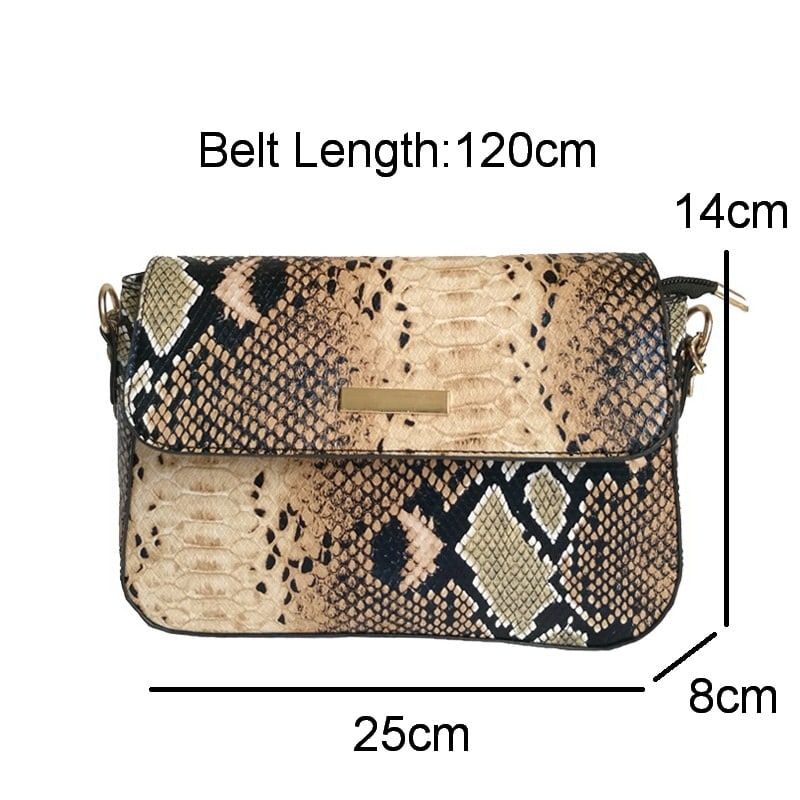 Serpentine Printed Shoulder Bag