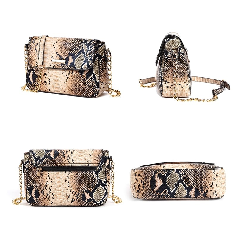 Serpentine Printed Shoulder Bag
