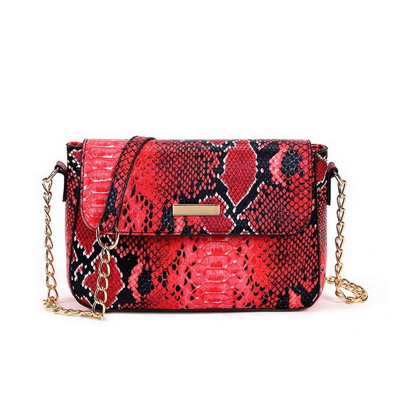 Serpentine Printed Shoulder Bag