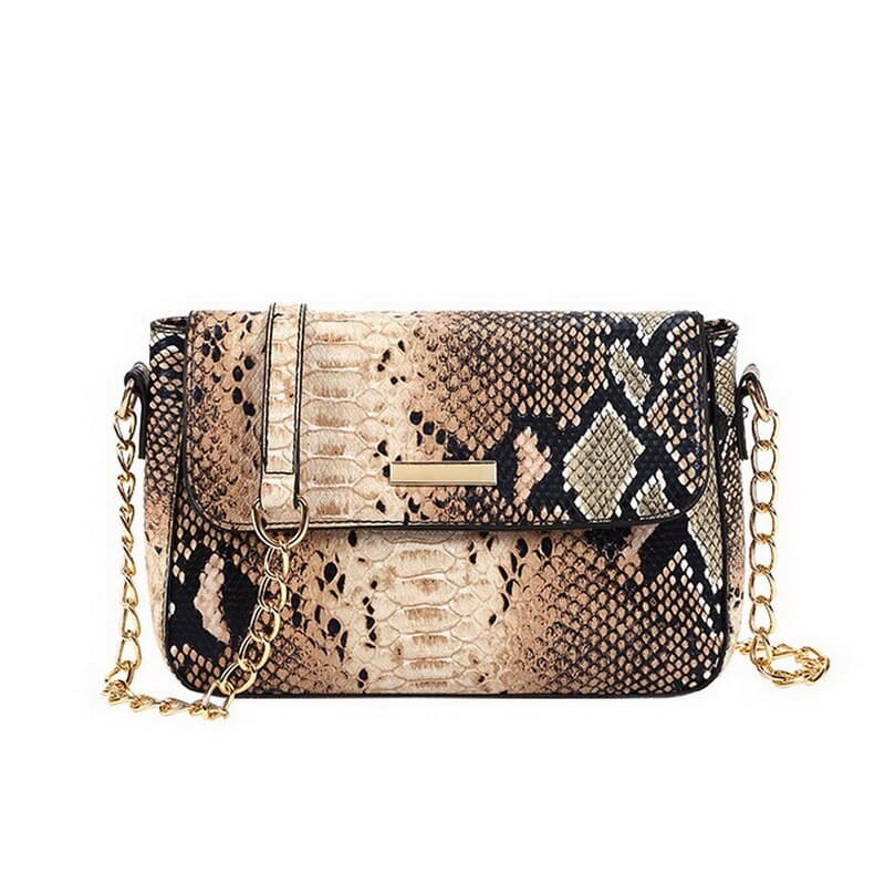 Serpentine Printed Shoulder Bag