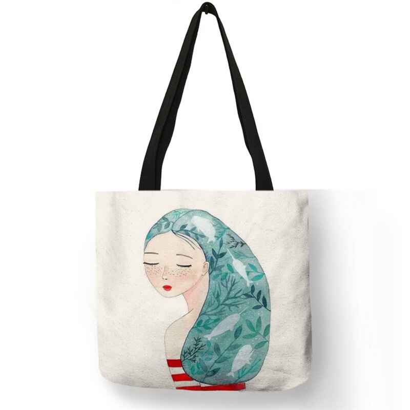 Whale Print Tote Bag