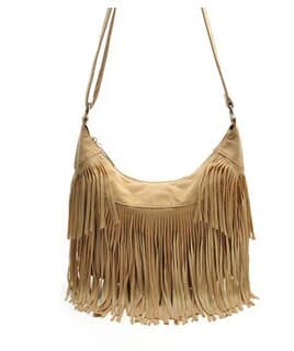 Bohemian Crossbody Bag with Decorative Tassels