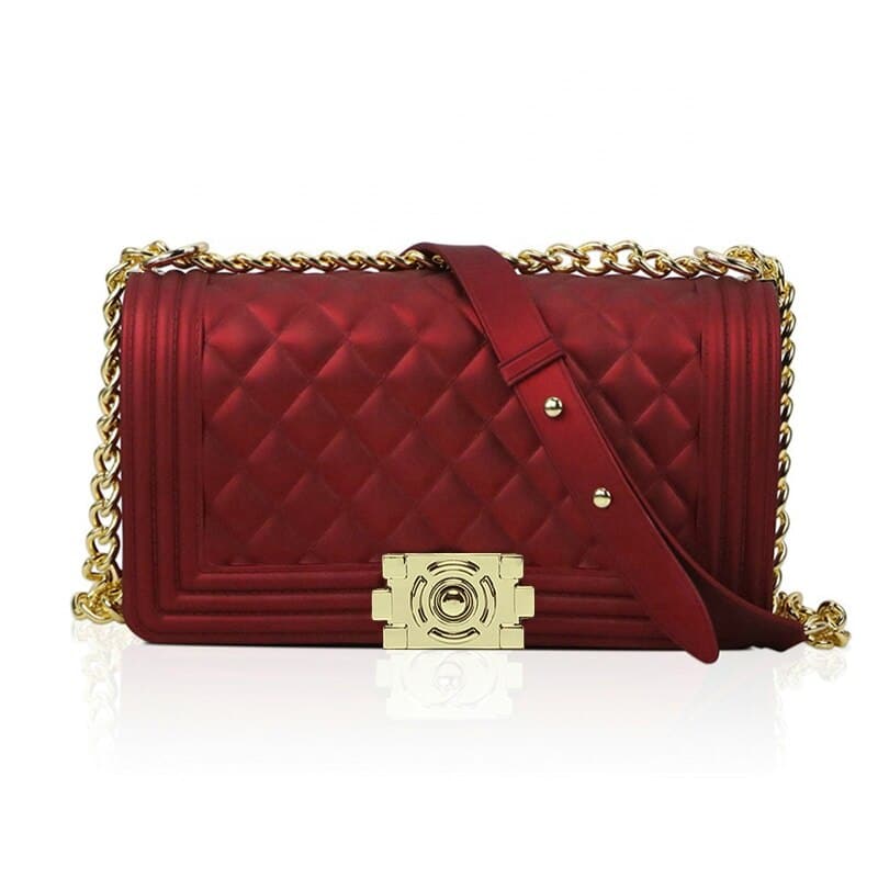 Plaid Chain Crossbody Bag for Women