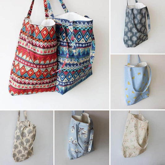 Patterned Casual Tote Bag
