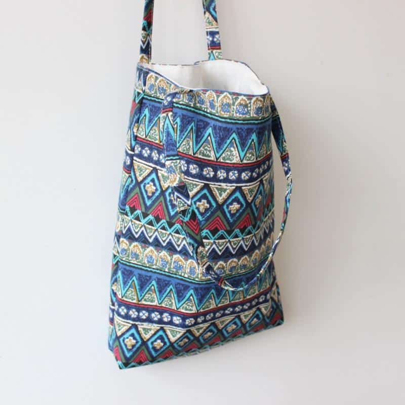 Patterned Casual Tote Bag