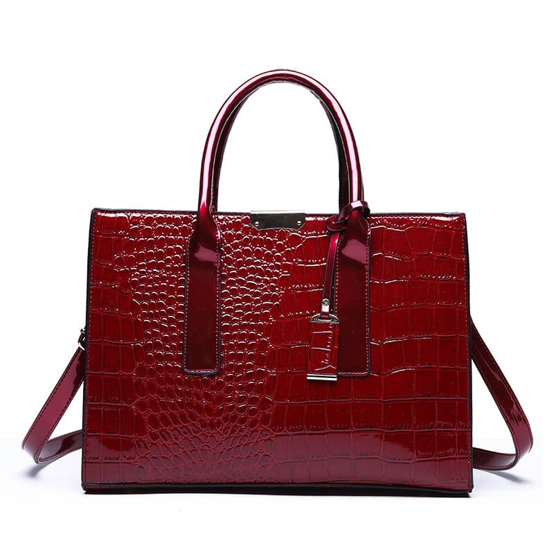 Luxury Crocodile Patterned Handbag