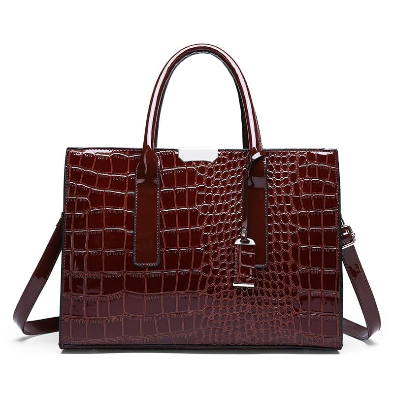 Luxury Crocodile Patterned Handbag