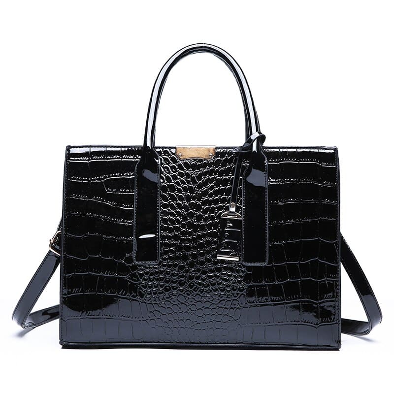 Luxury Crocodile Patterned Handbag
