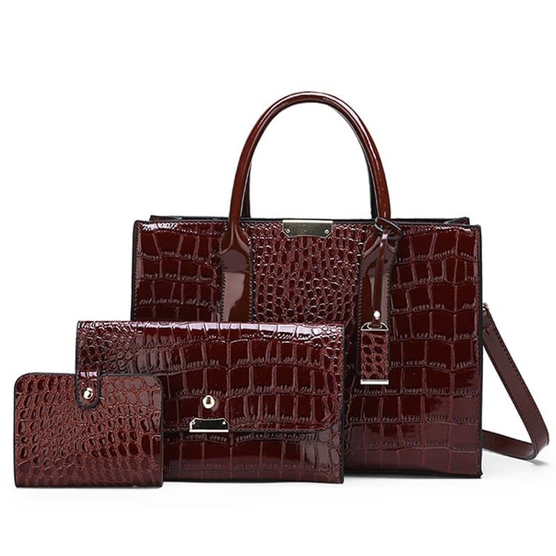 Luxury Crocodile Patterned Handbag