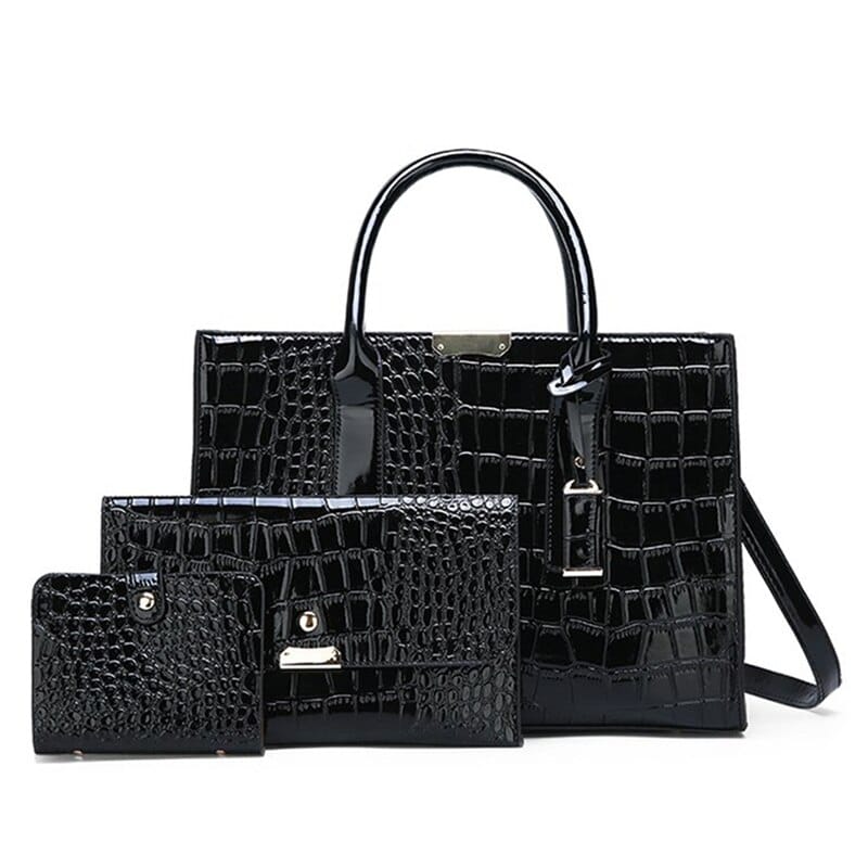 Luxury Crocodile Patterned Handbag
