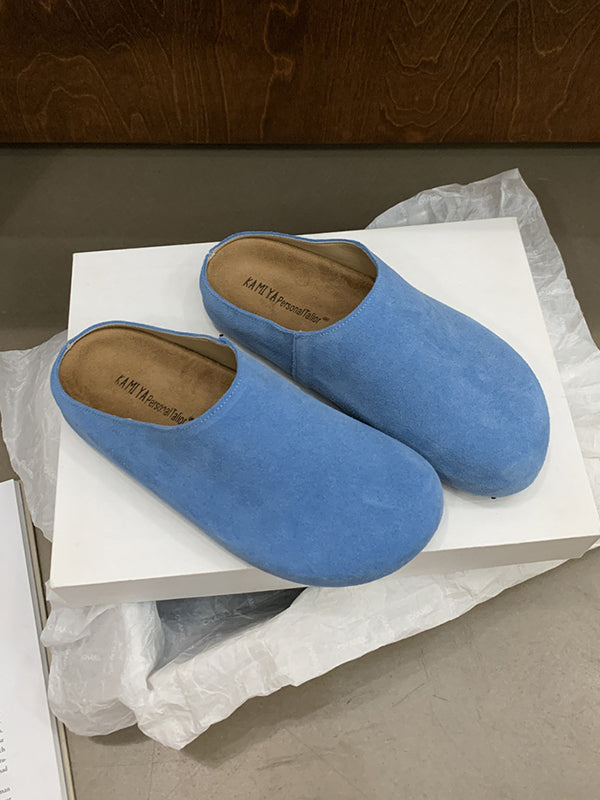 Round-Toe Split-Joint Flat Shoes Slippers&Mules