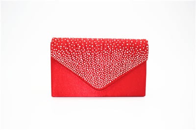 Fashion Satin Evening Bags for Women - Luxury Diamond and Chain Embellished Bag