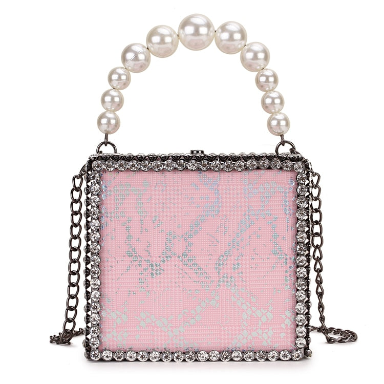 Beaded Box Shoulder Bag