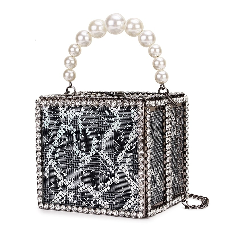 Beaded Box Shoulder Bag