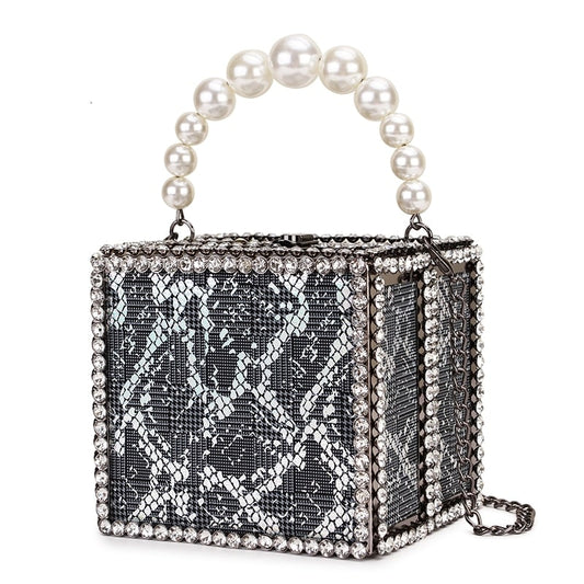 Beaded Box Shoulder Bag