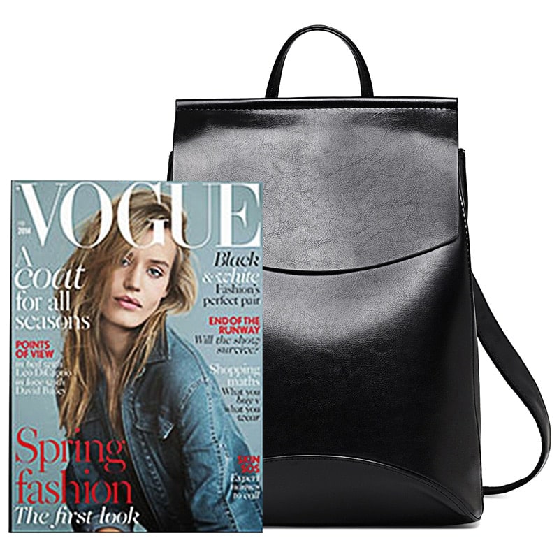 Vintage Leather Backpack for Women