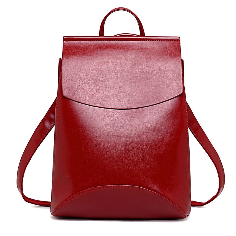Vintage Leather Backpack for Women