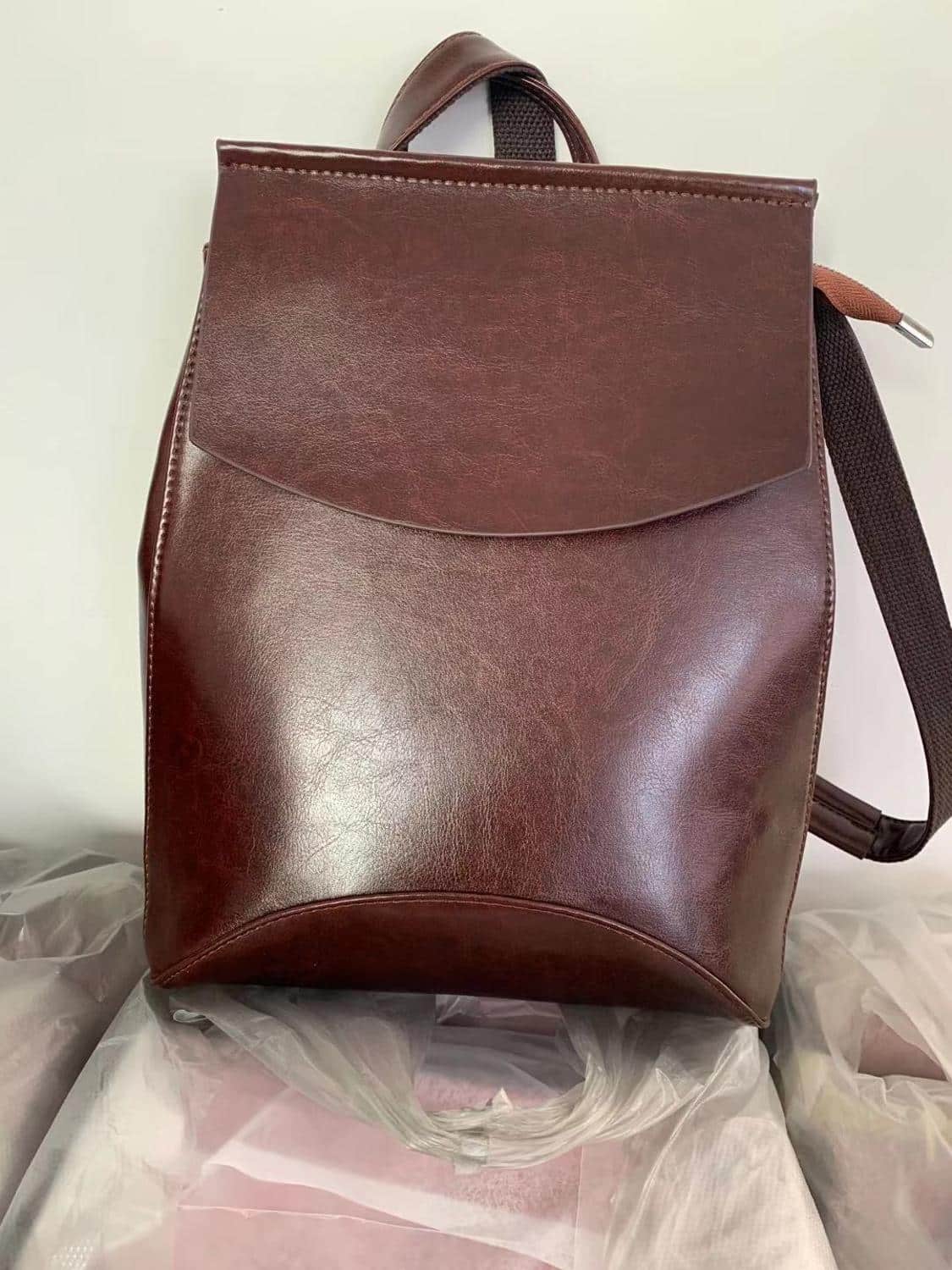 Vintage Leather Backpack for Women