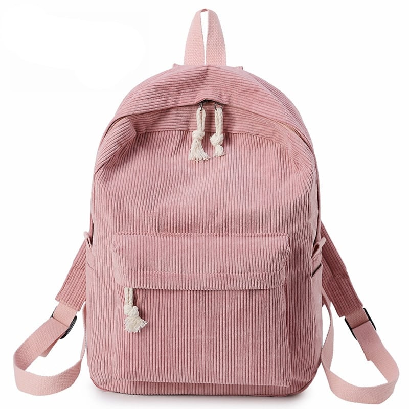 Casual Corduroy Backpack