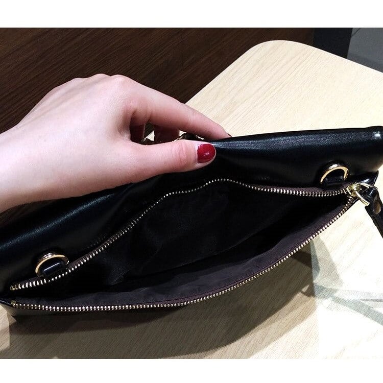 Luxury Diamond Decorated Red / Black Clutch Bag