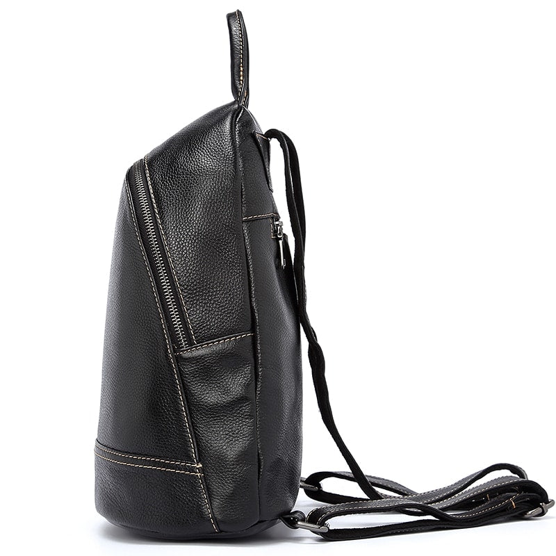 Stitched Leather Style Backpack