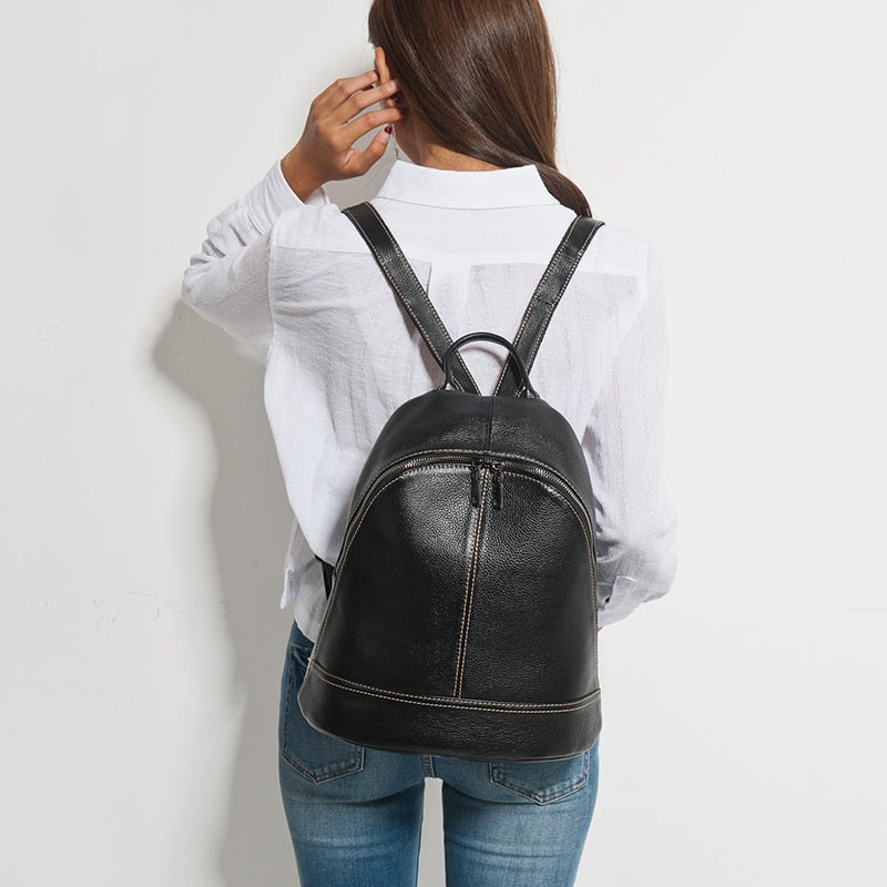 Stitched Leather Style Backpack