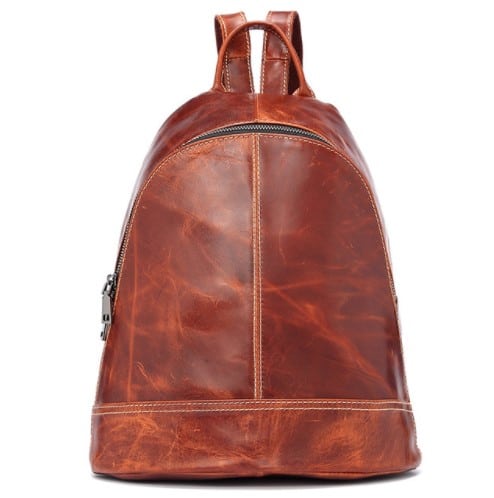 Stitched Leather Style Backpack