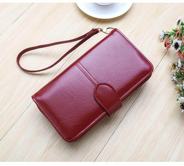Compact Wallet and Clutch with Wrist Strap