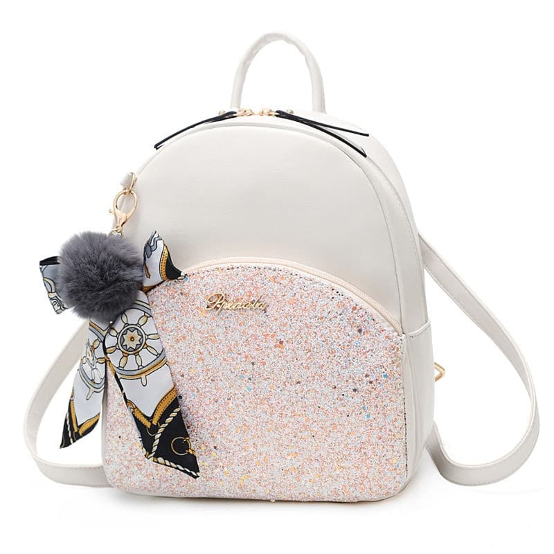 Glittering Backpack with Bow