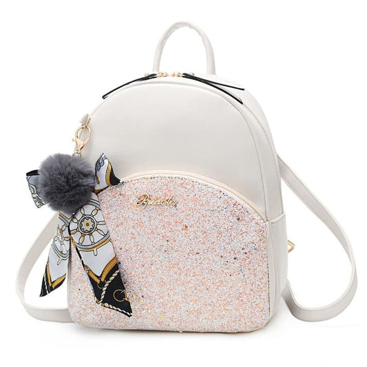 Glittering Backpack with Bow