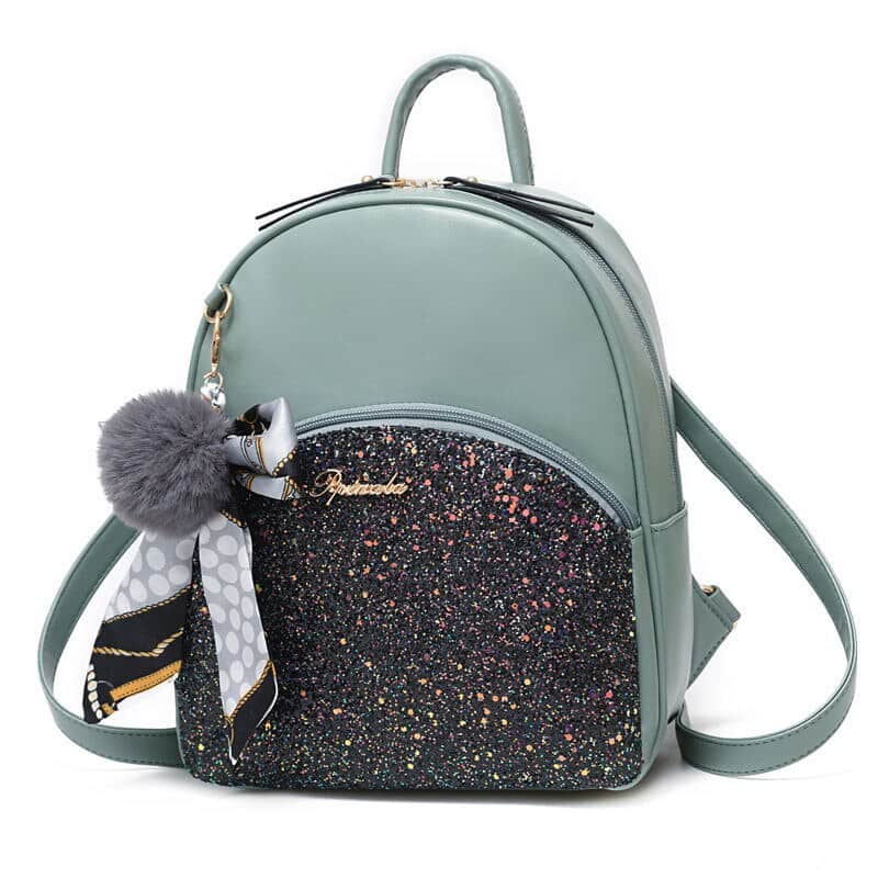Glittering Backpack with Bow