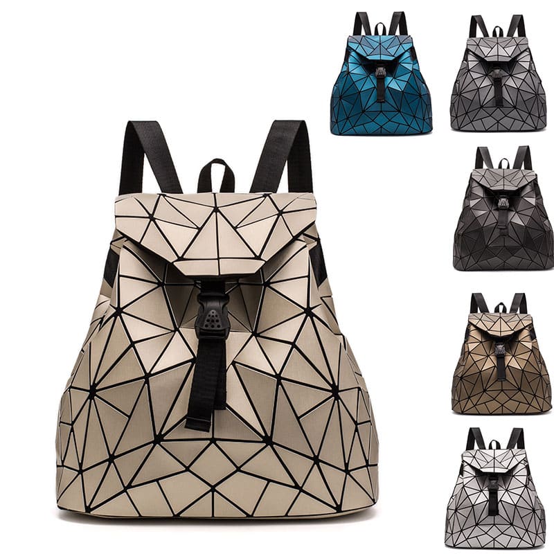 Geometric Drawstring Backpack