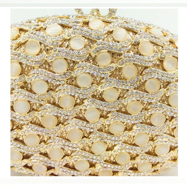 Mini Evening Bag with Crystlas and Pearls