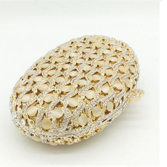 Mini Evening Bag with Crystlas and Pearls