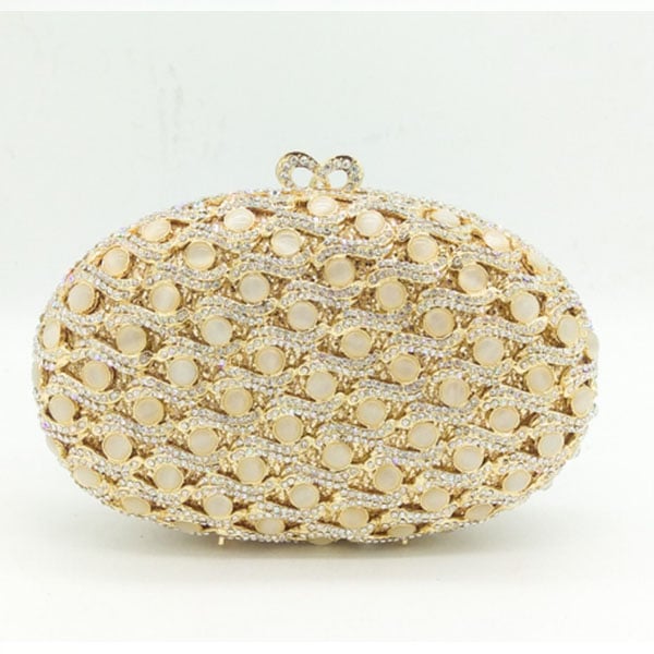 Mini Evening Bag with Crystlas and Pearls