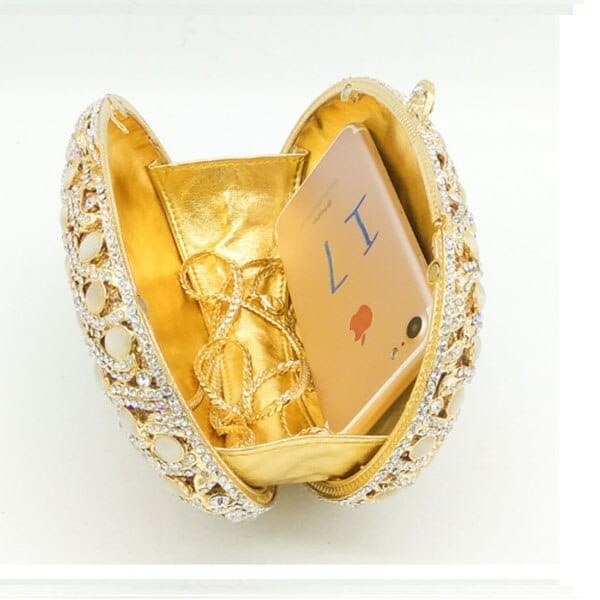 Mini Evening Bag with Crystlas and Pearls